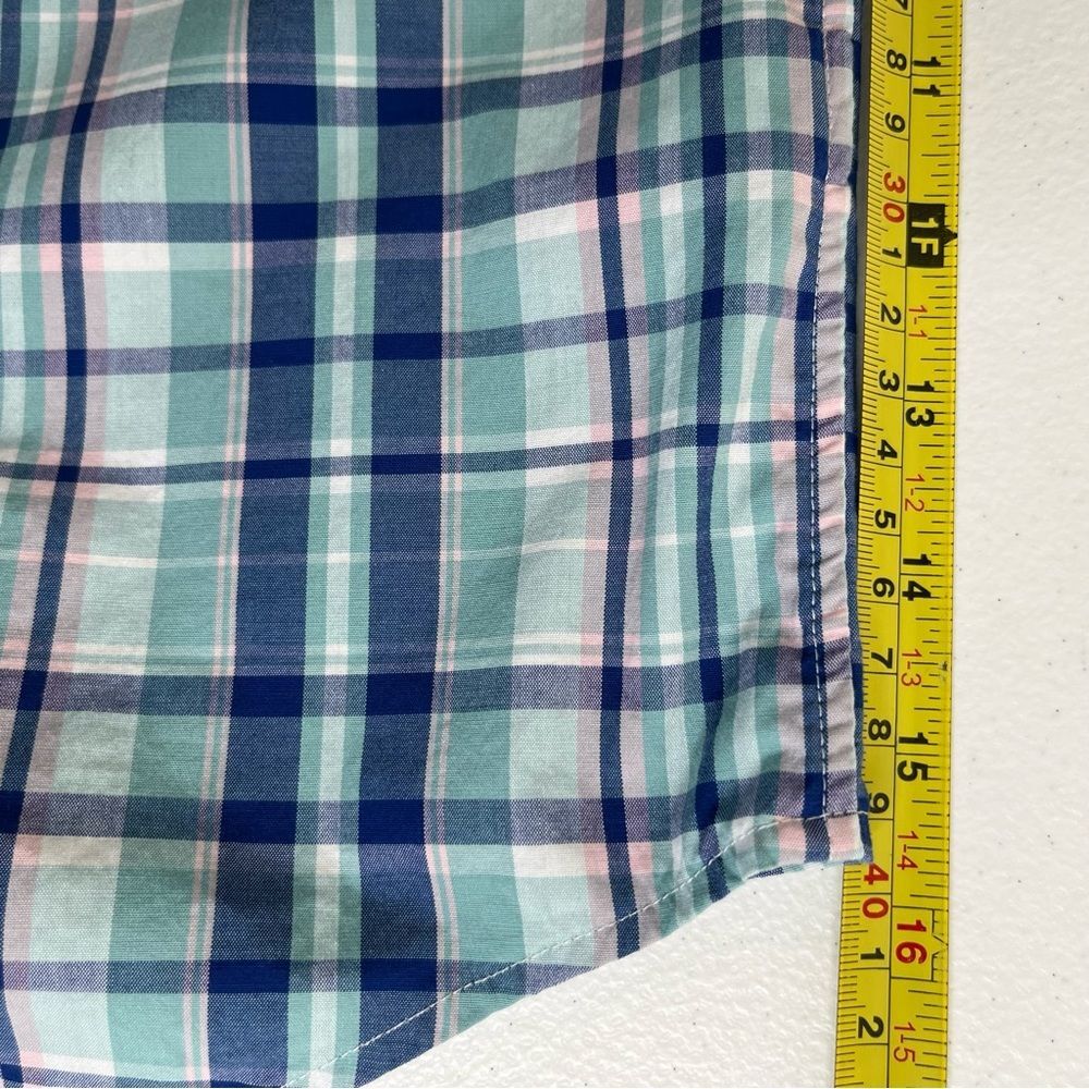 Vineyard Vines Shep and Ian Classic Fit Tucker Shirt Blue Green Plaid Men Medium - Picture 11 of 13